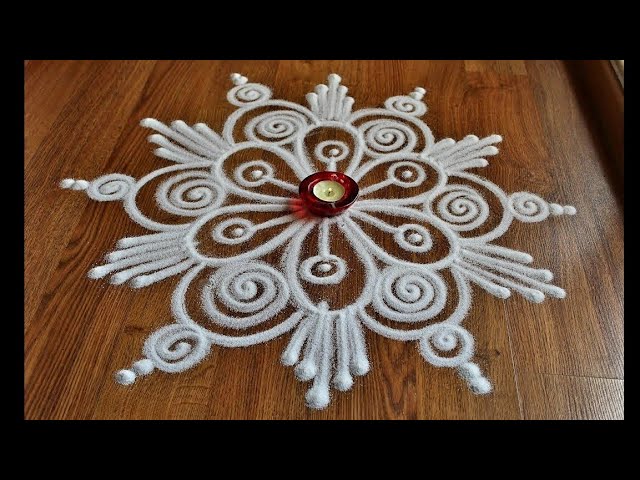 Free Hand Simple Rangoli Designs