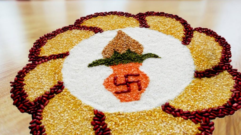 Rangoli Designs with Pulses