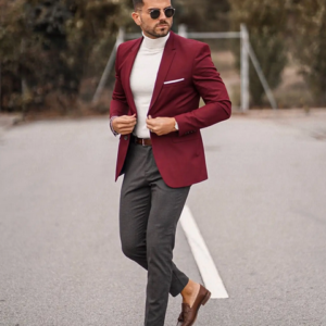 Maroon Blazer Combination