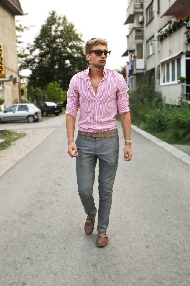 Pink Shirt with Grey Pants Matching