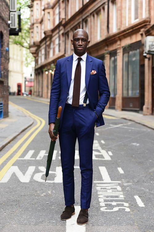 Royal Blue Dark Skin Men Fashion