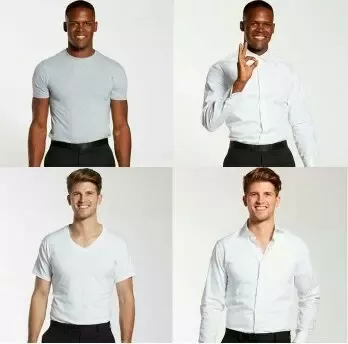 White T-shirt & Shirt Dark Skin Men Fashion